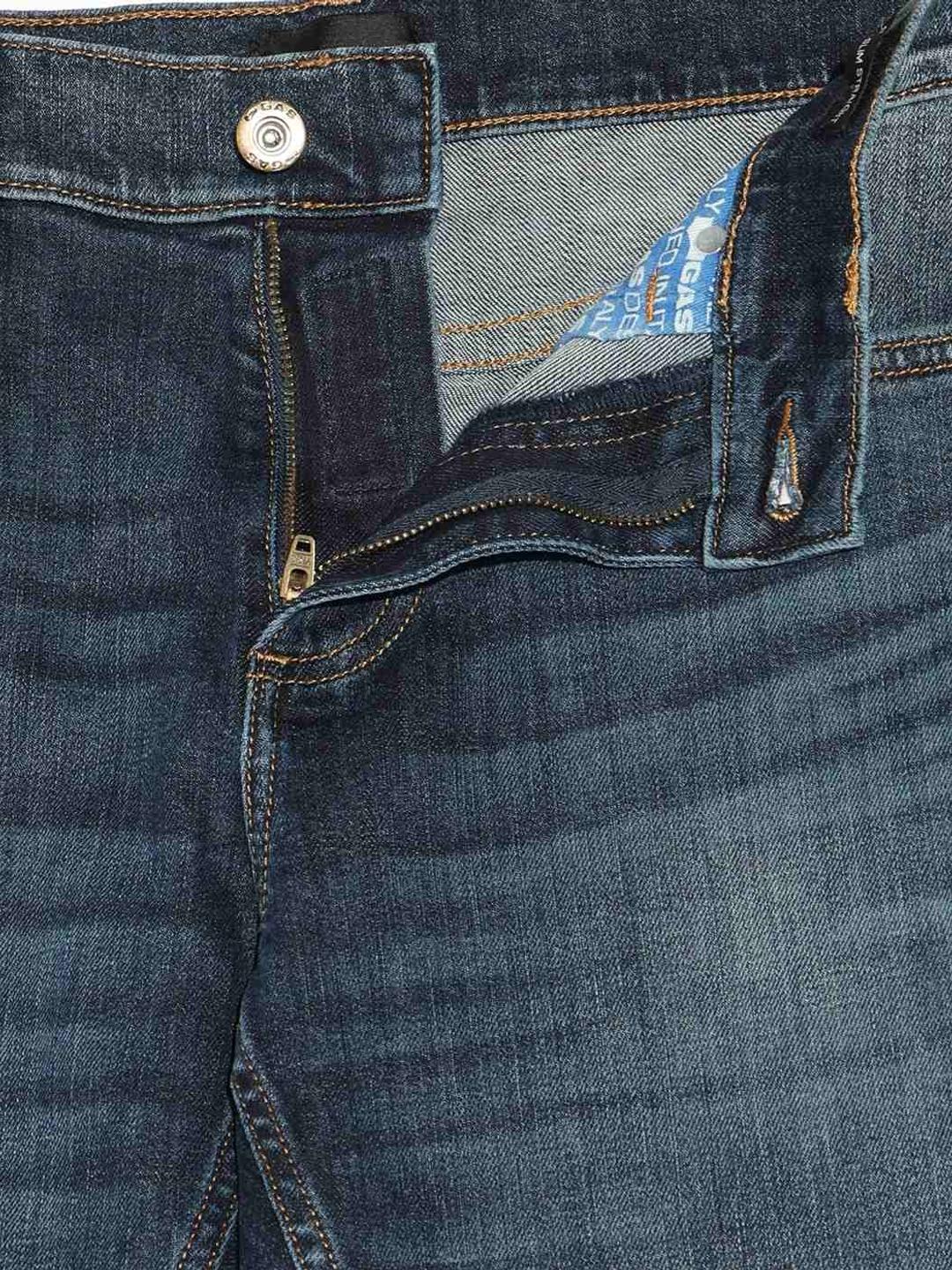 Relaxed Slim Fit Zippered Fly Denim