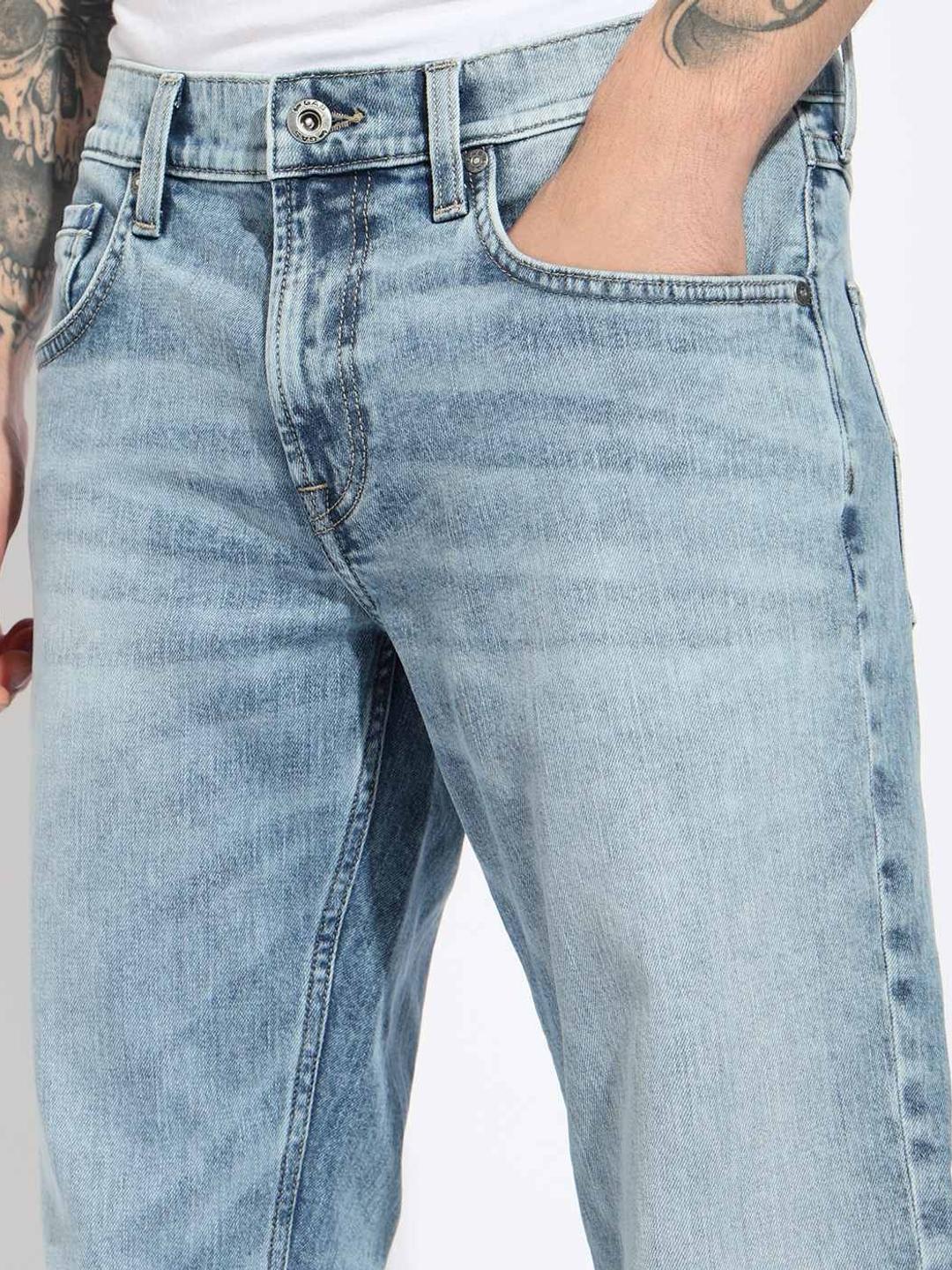 Straight Fit Mid-rise Denim