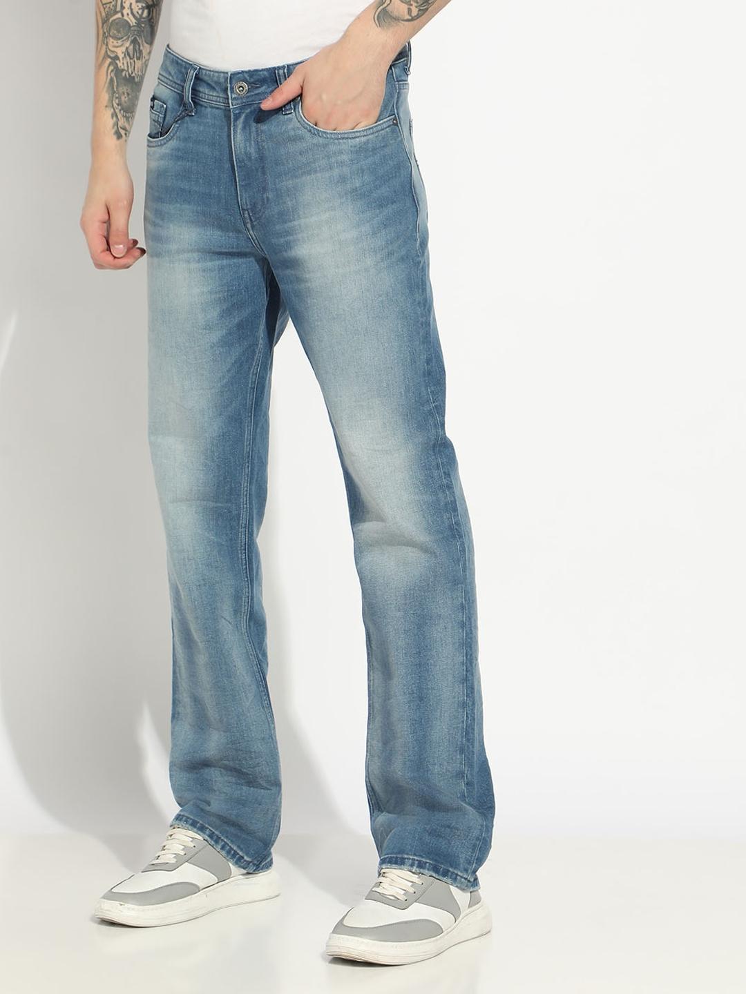 Relaxed Slim Fit Zippered Fly Denim