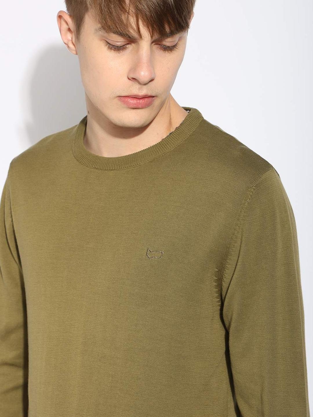 Classic Crew Neck Full Sleeve Solid Sweater