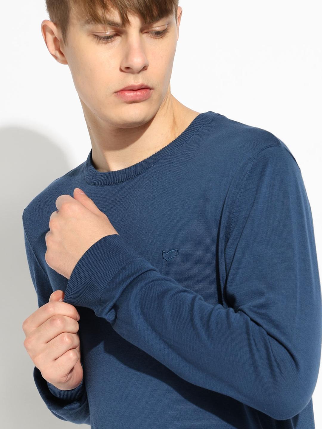 Classic Crew Neck Full Sleeve Solid Sweater