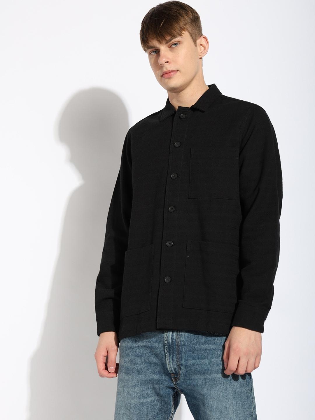 Classic Shacket Fit Solid Shirt