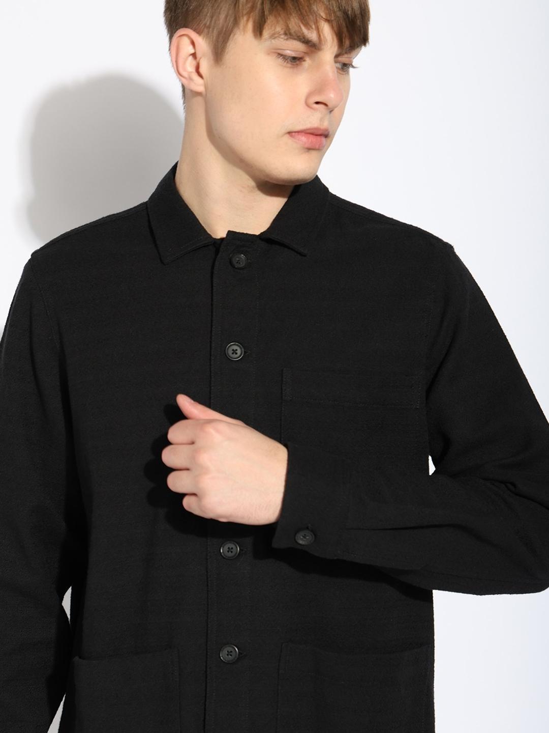 Classic Shacket Fit Solid Shirt