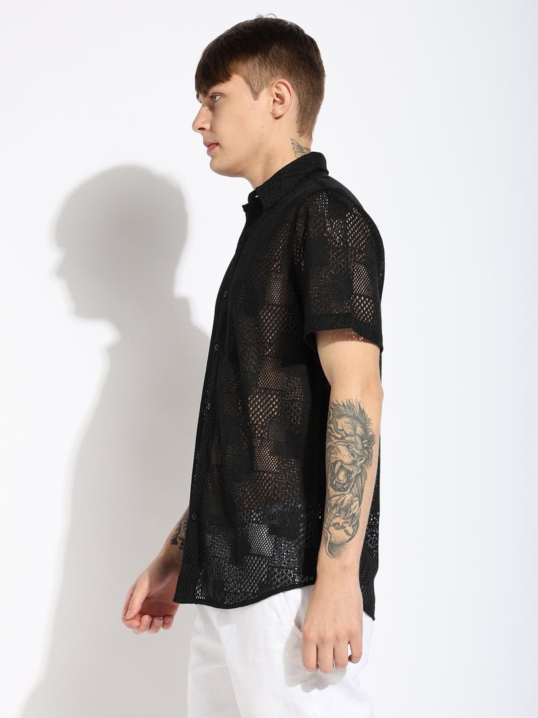 Regular Fit Classic Collar Lace Shirt