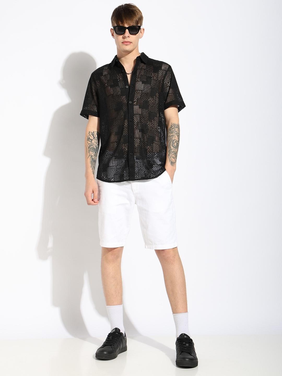 Regular Fit Classic Collar Lace Shirt