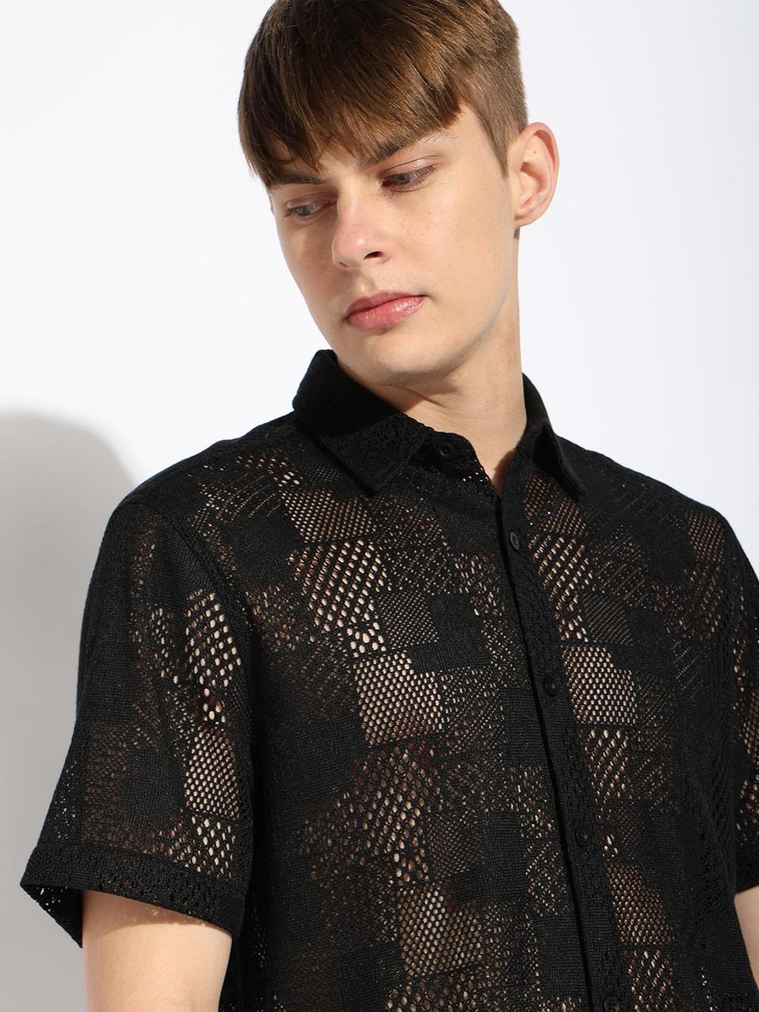 Regular Fit Classic Collar Lace Shirt