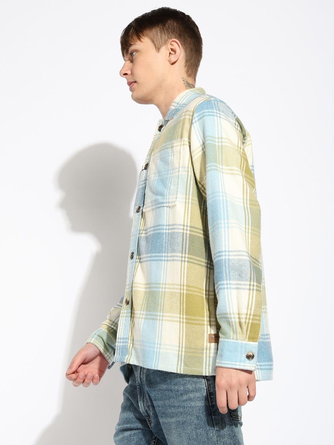 Cotton Shacket Fit Shirt with Double Pockets