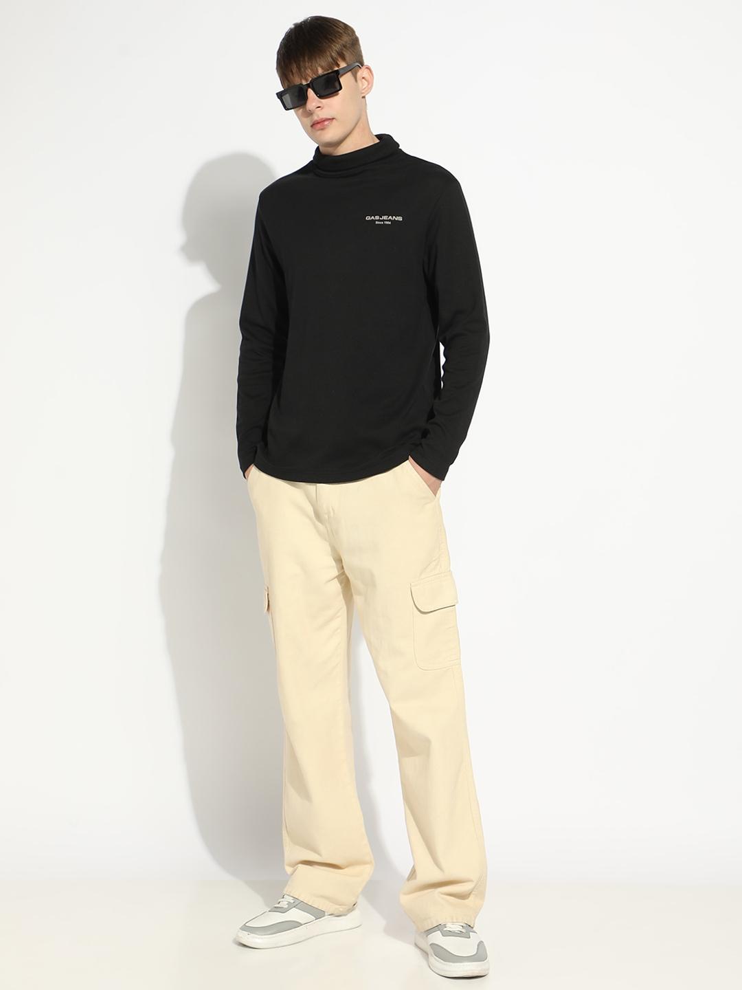 Turtle Neck Full-length Sleeve Regular Fit Tshirt