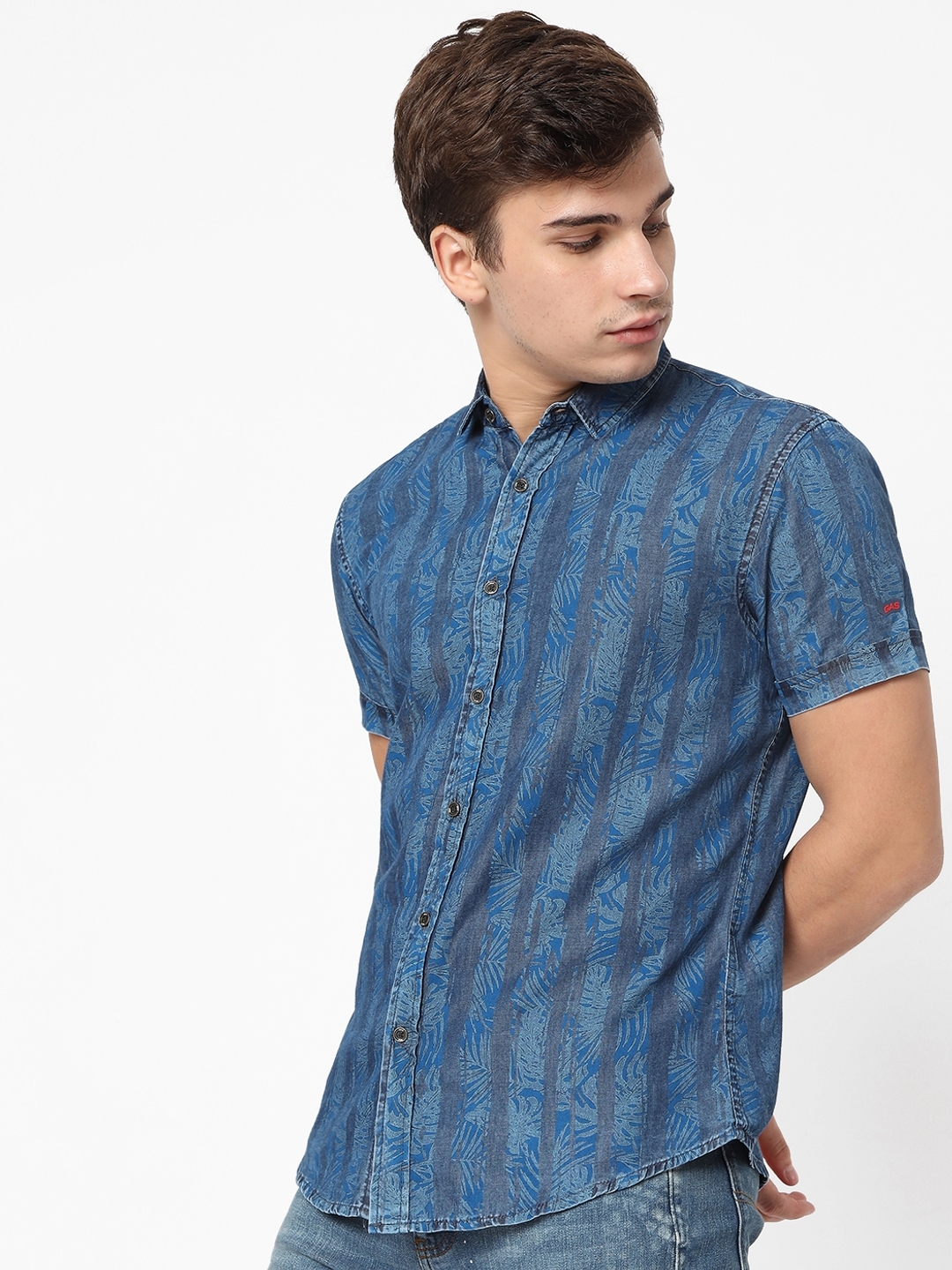 Space-Dyed Slim Fit Shirt