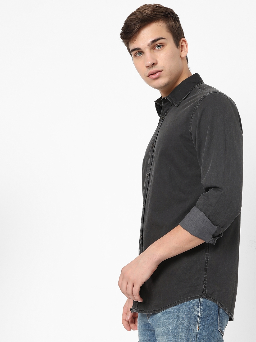 Washed Slim Fit Shirt