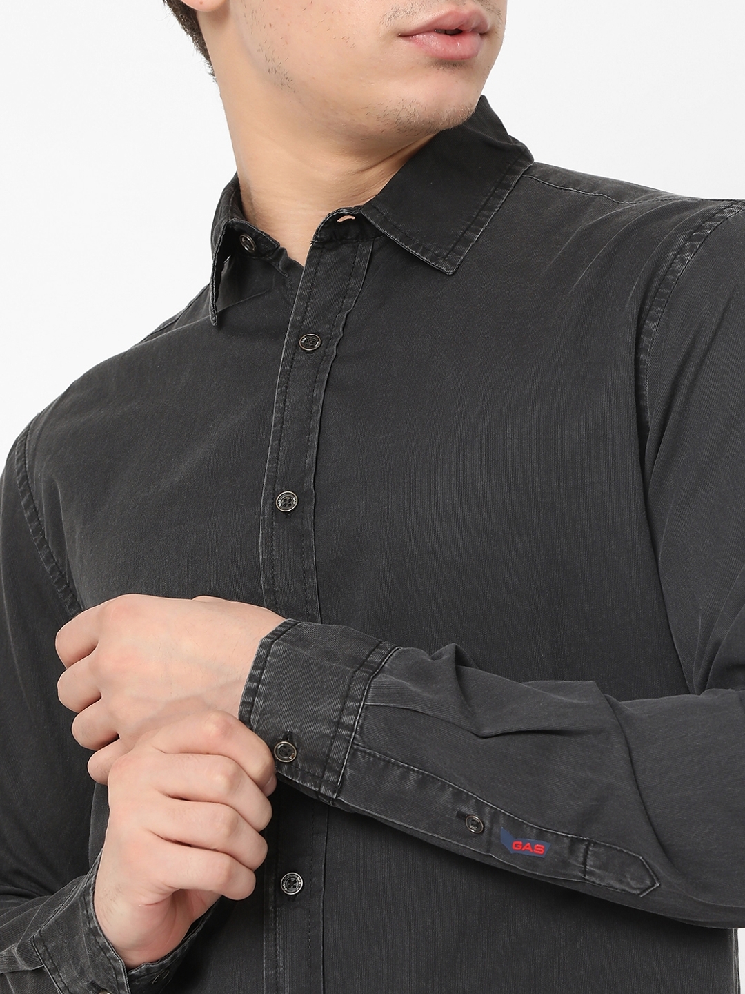 Washed Slim Fit Shirt