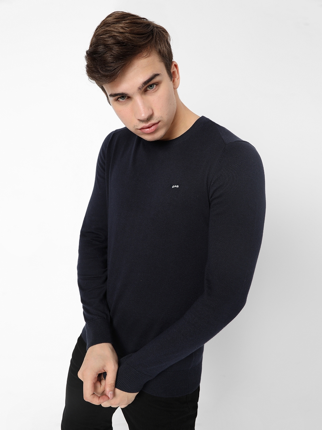 Bran Slim Fit Pullover with Patch Pocket