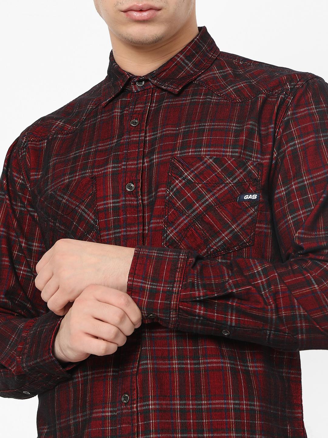 Checked Slim Fit Shirt with Patch Pocket