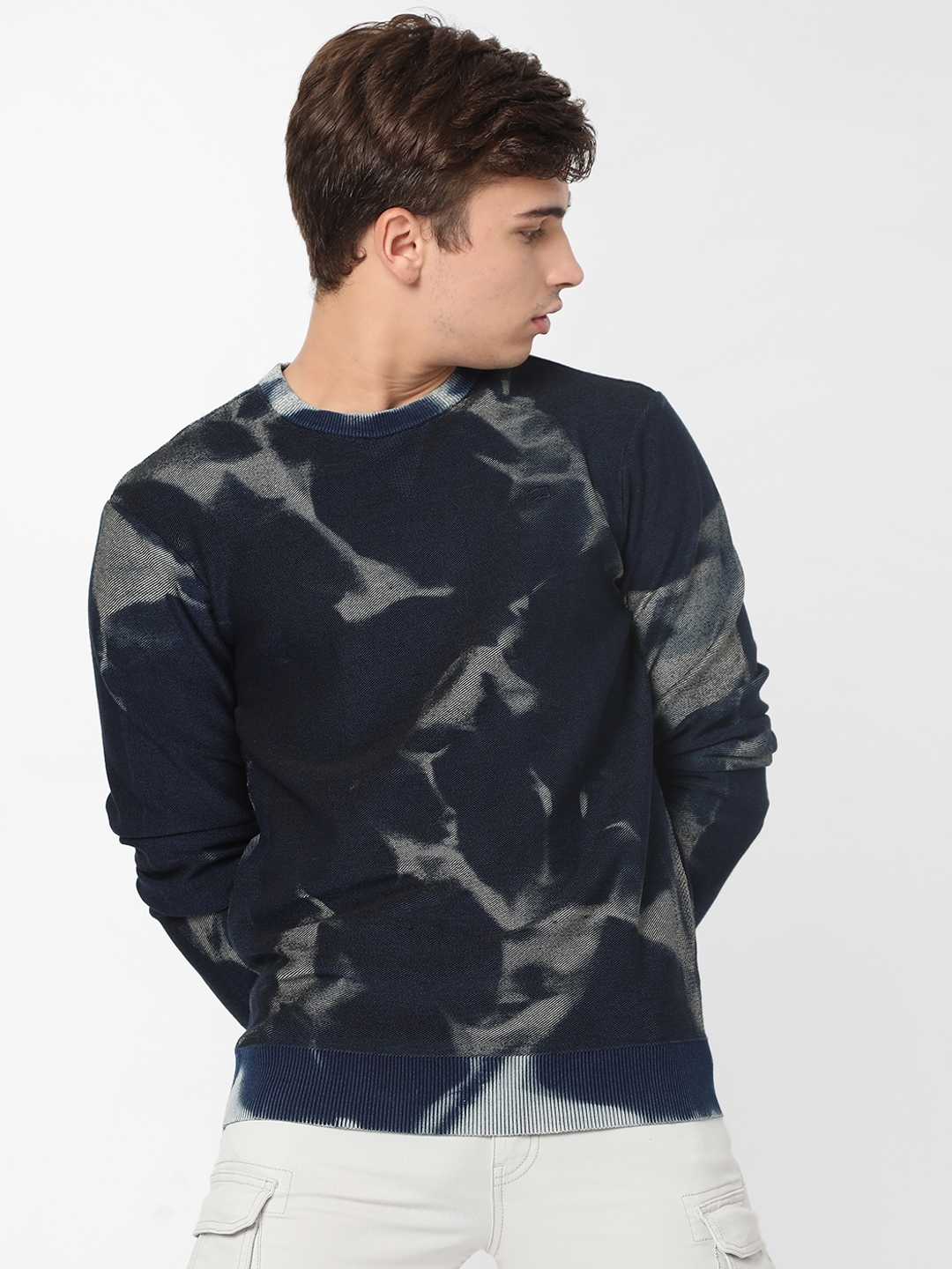 Printed crew sales neck sweatshirts