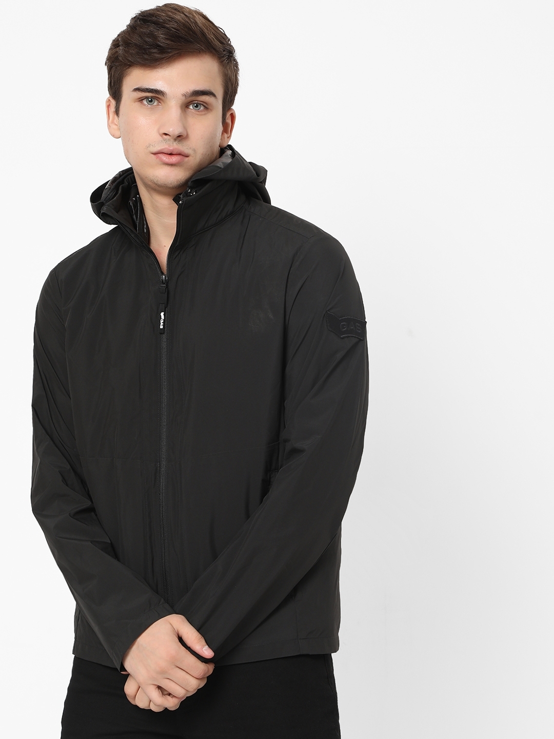 Plus Size Men's Solid Hoodies Oversized Hooded Jacket Zipper - Temu