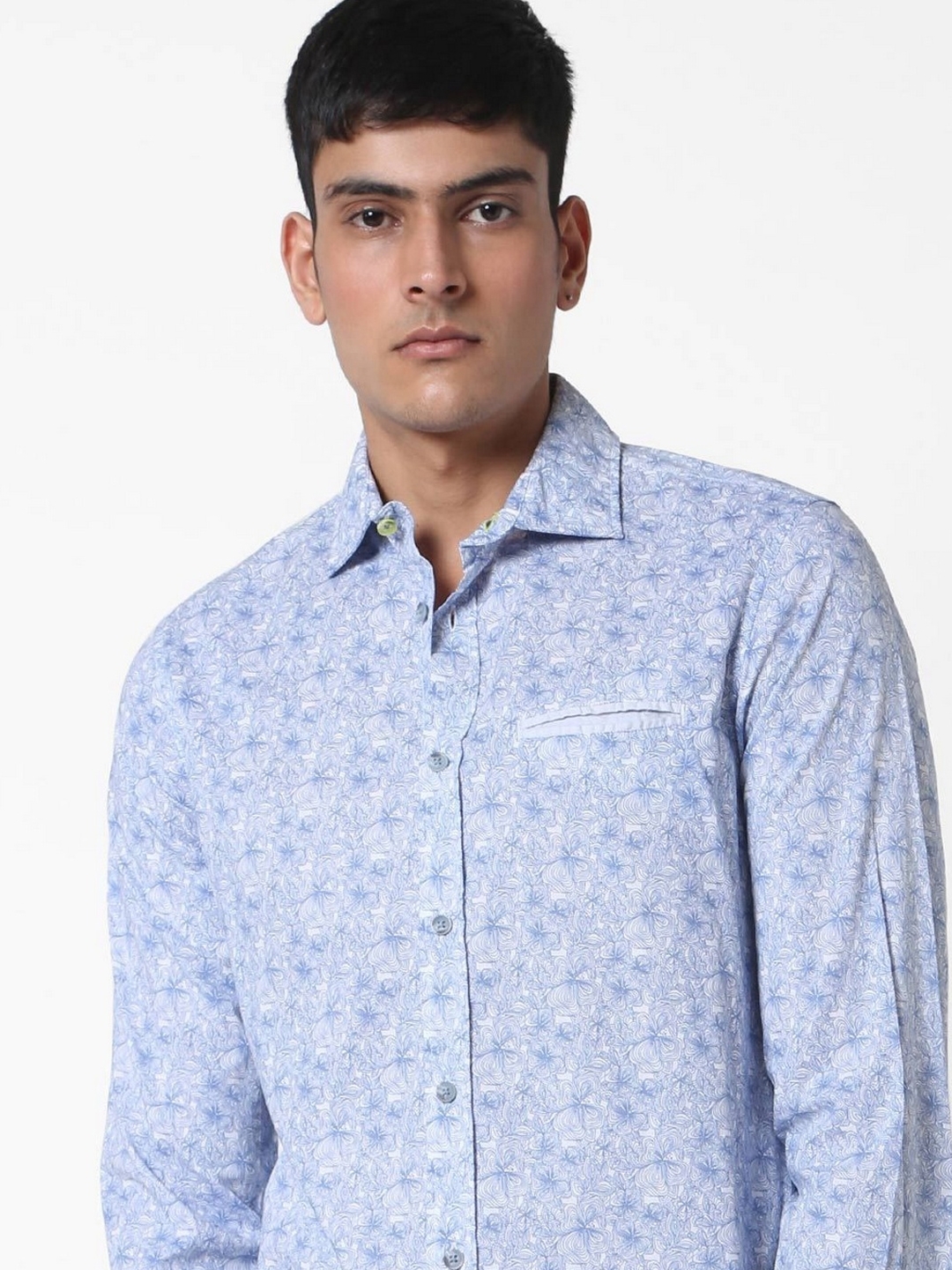 Men's Sasha printed blue shirt