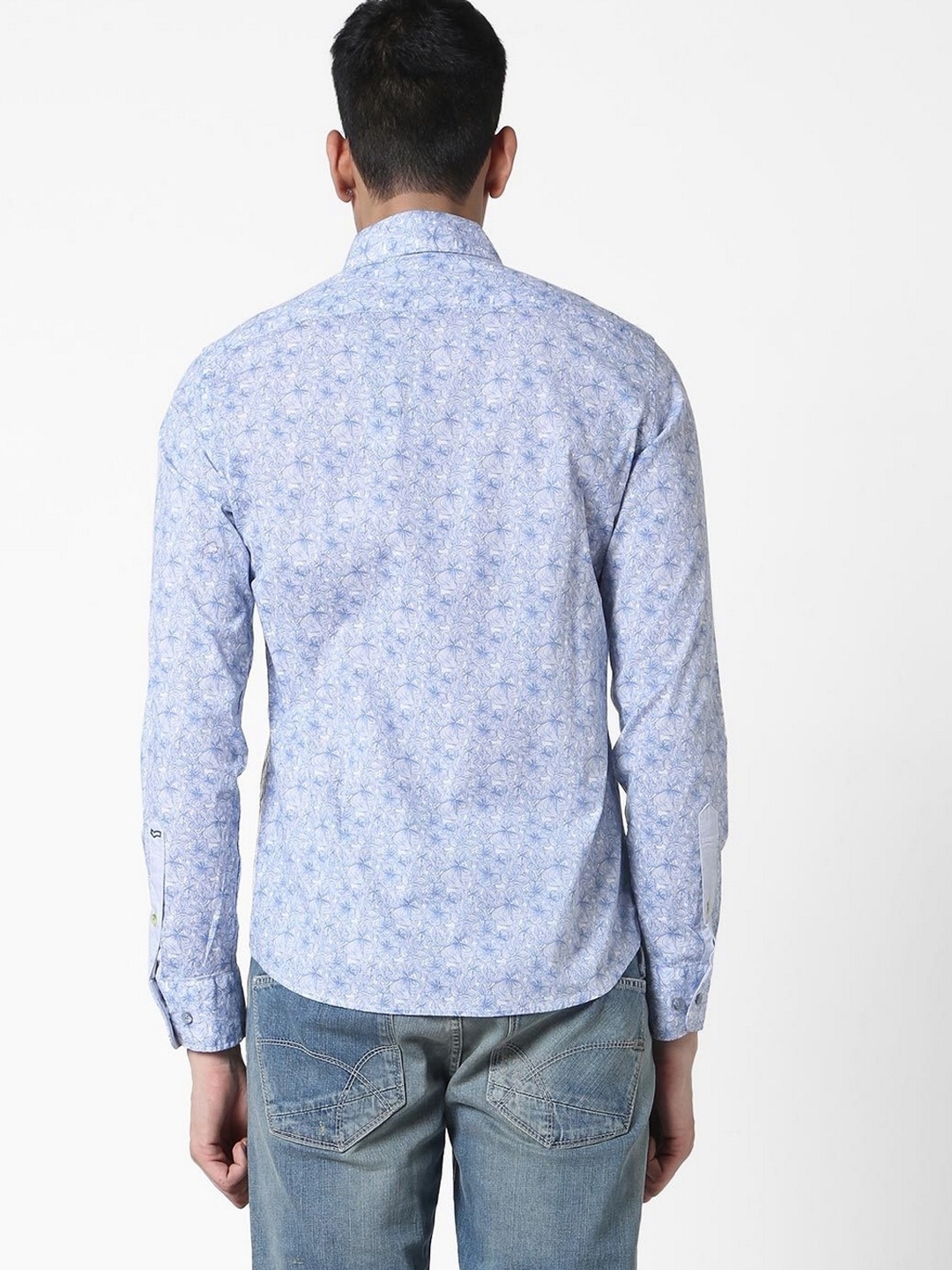 Men's Sasha printed blue shirt