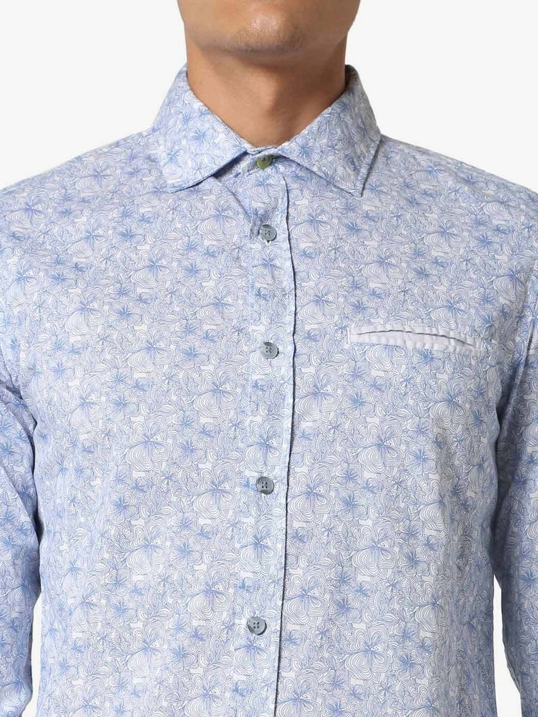 Men's Sasha printed blue shirt