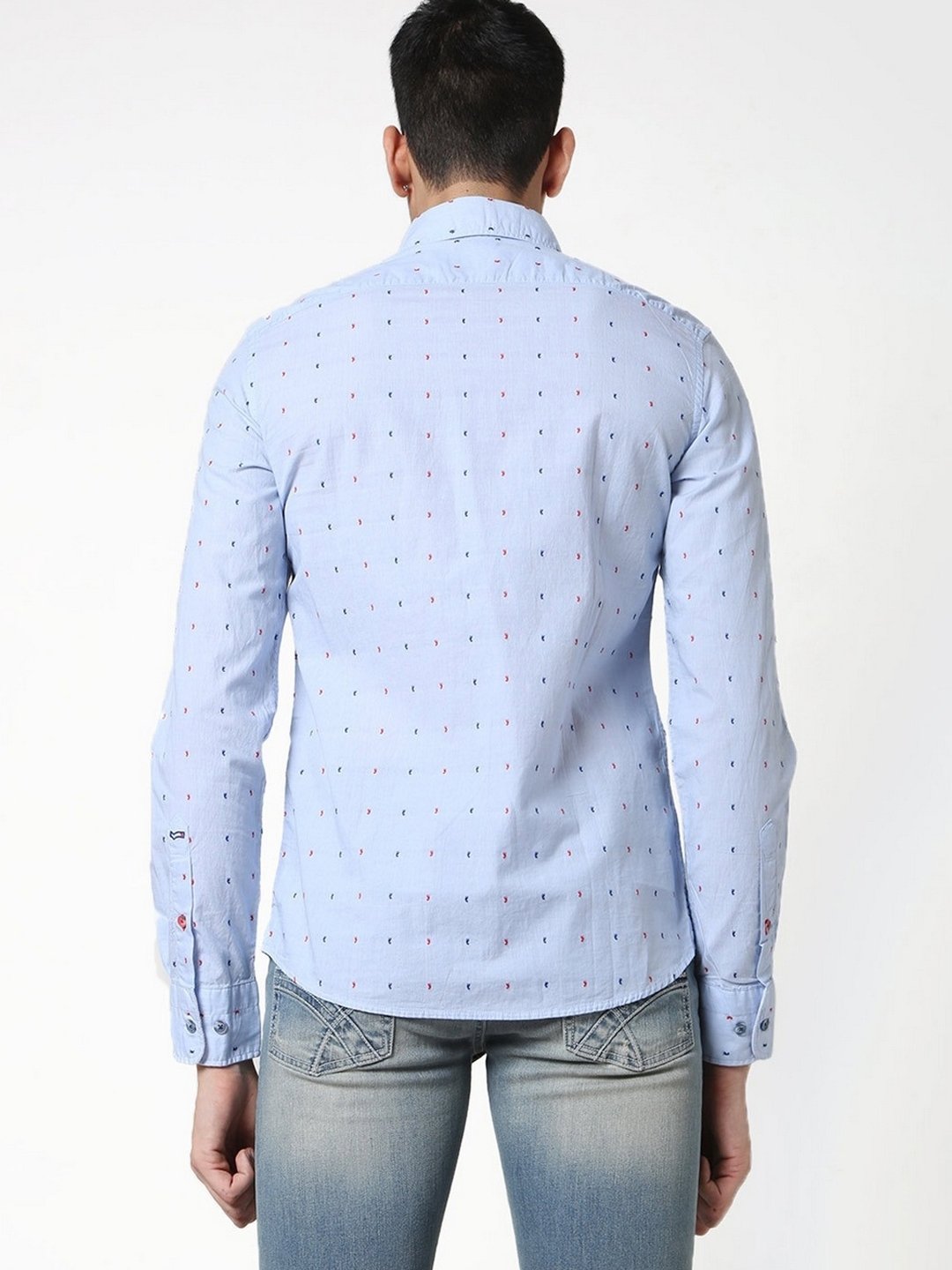 Printed Cotton Shirt with Welt Pocket