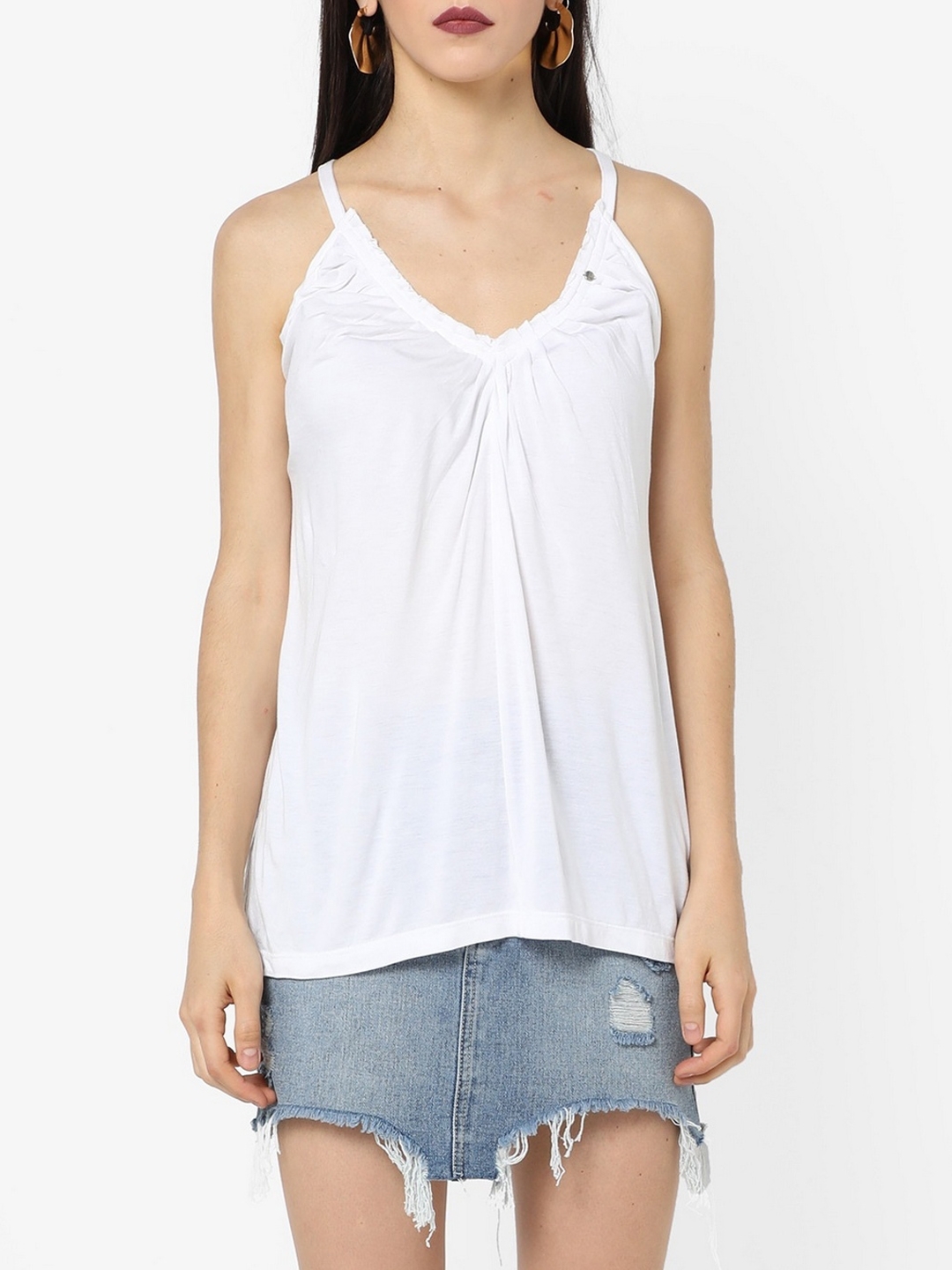 Belita Strappy T-shirt with Scoop Neck