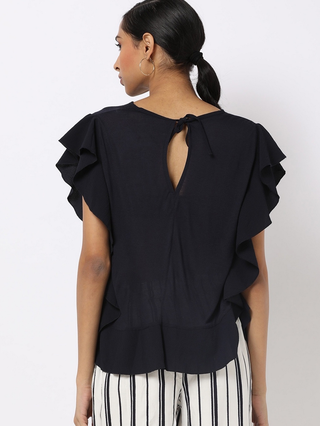 Annah Peplum Top with Butterfly Sleeves