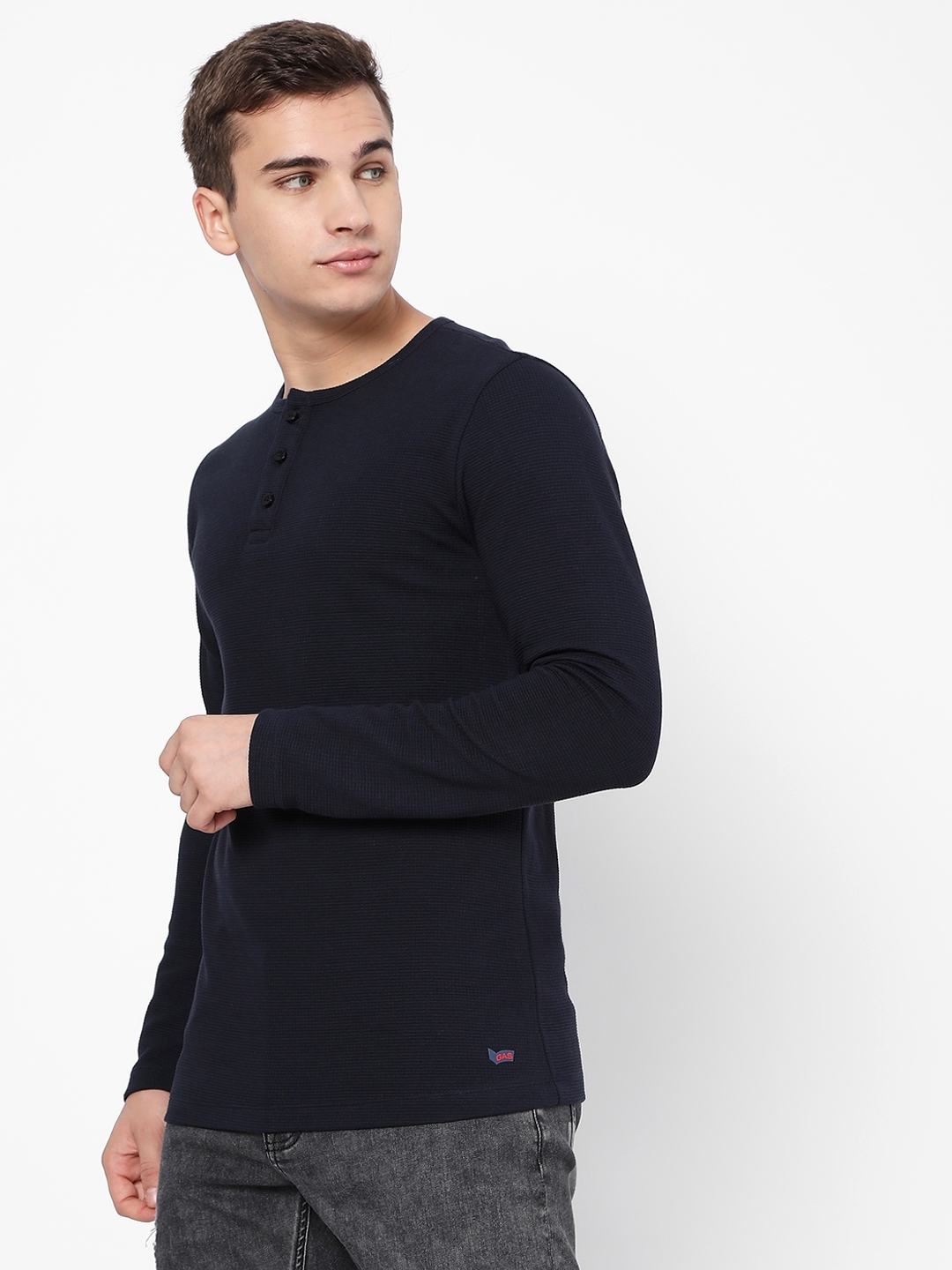 Waffle Slim Fit Henley T-shirt