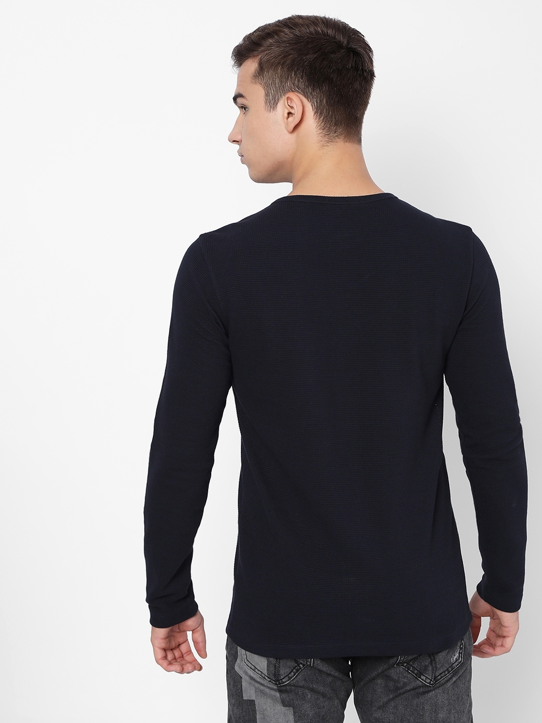 Waffle Slim Fit Henley T-shirt