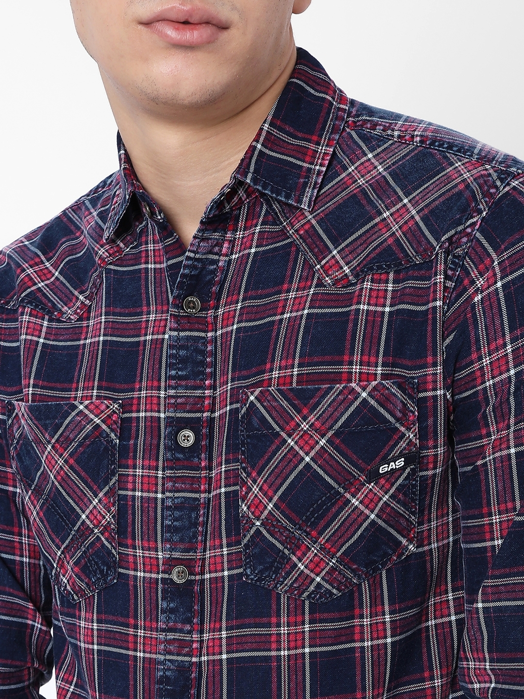 Kant Checked Slim Fit Shirt with Patch Pockets