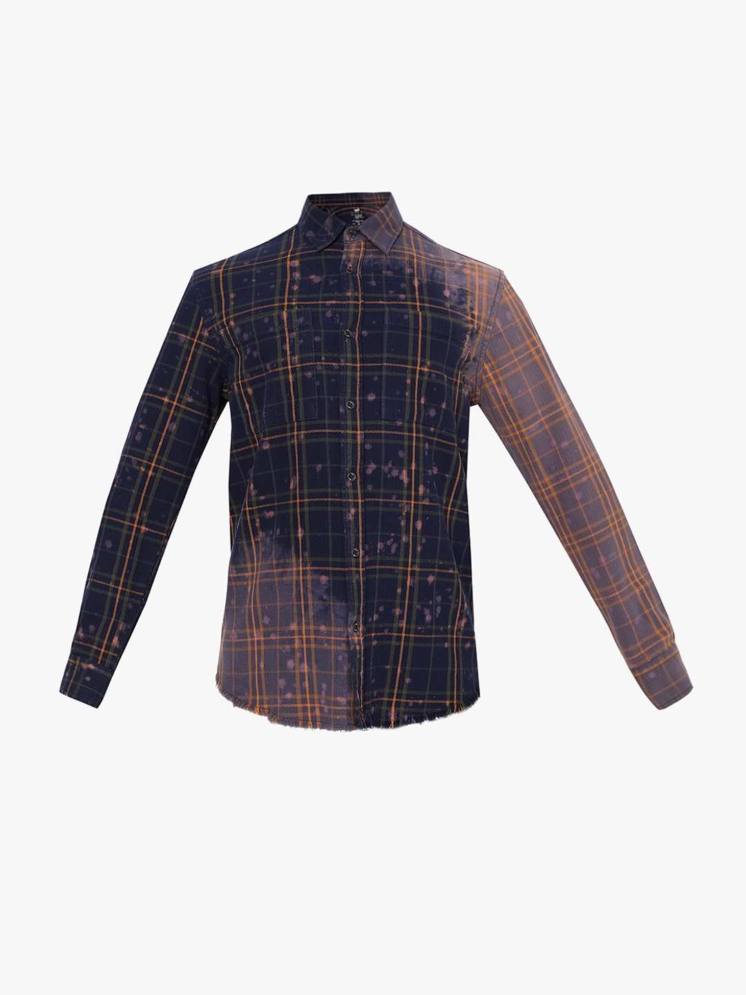 Checked Slim Fit Washed Shirt