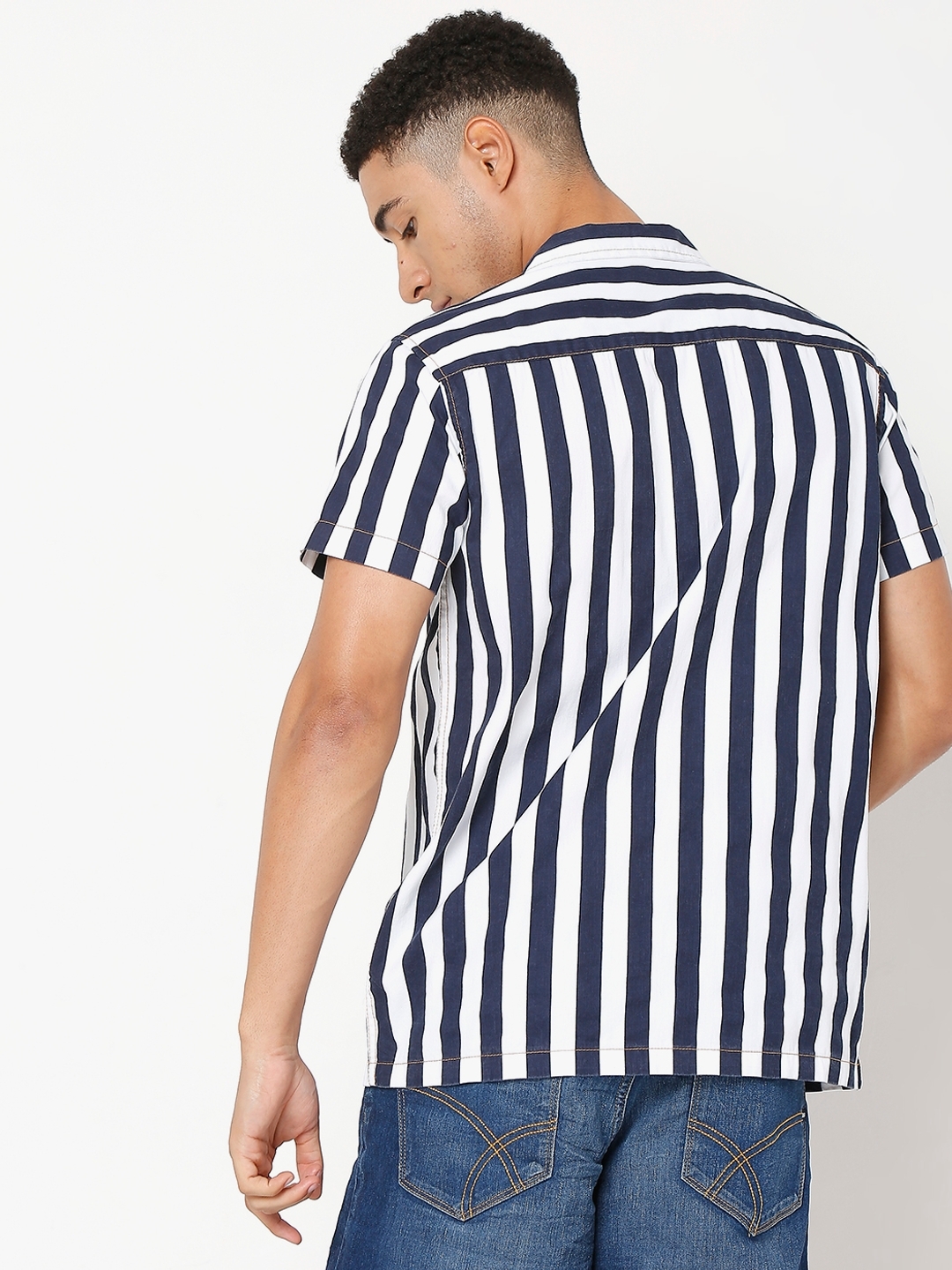 Striped Sharp Breton Slim Fit Shirt