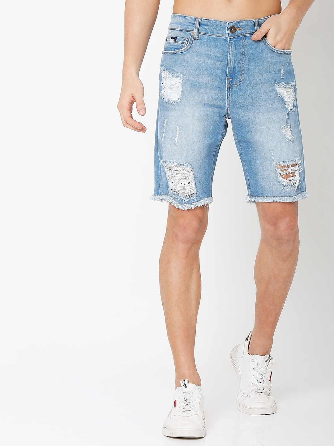 Mens slim store denim shorts