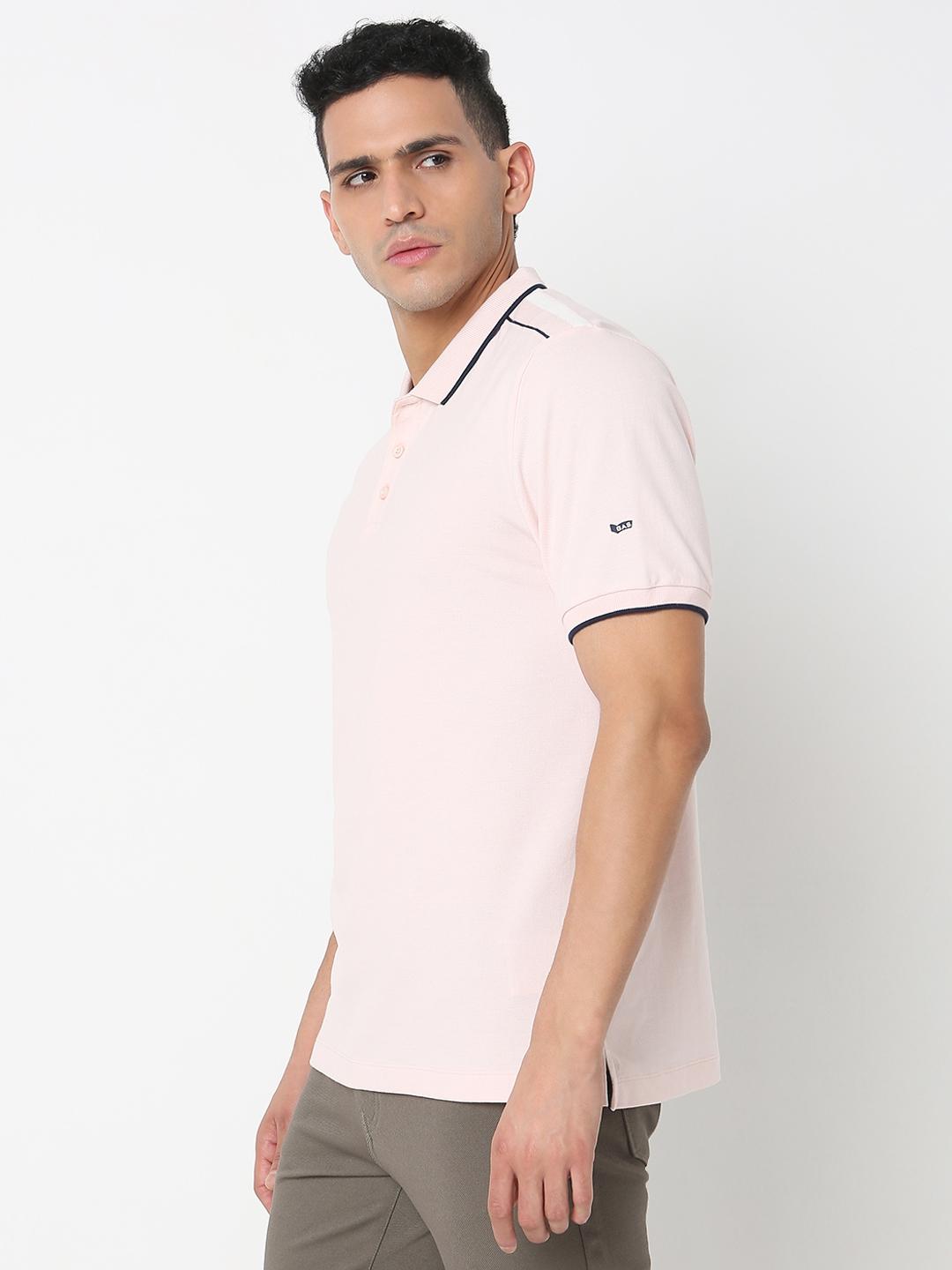 Regular Fit Solid Polo T-Shirt with Short Sleeve