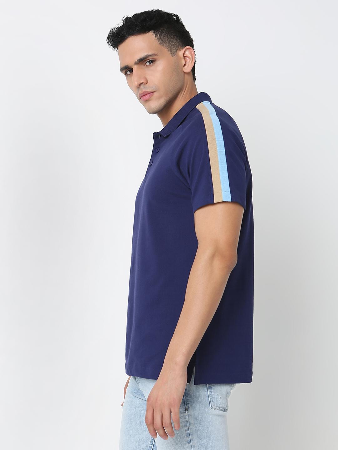 Regular Fit Solid Polo T-Shirt with Short Sleeve