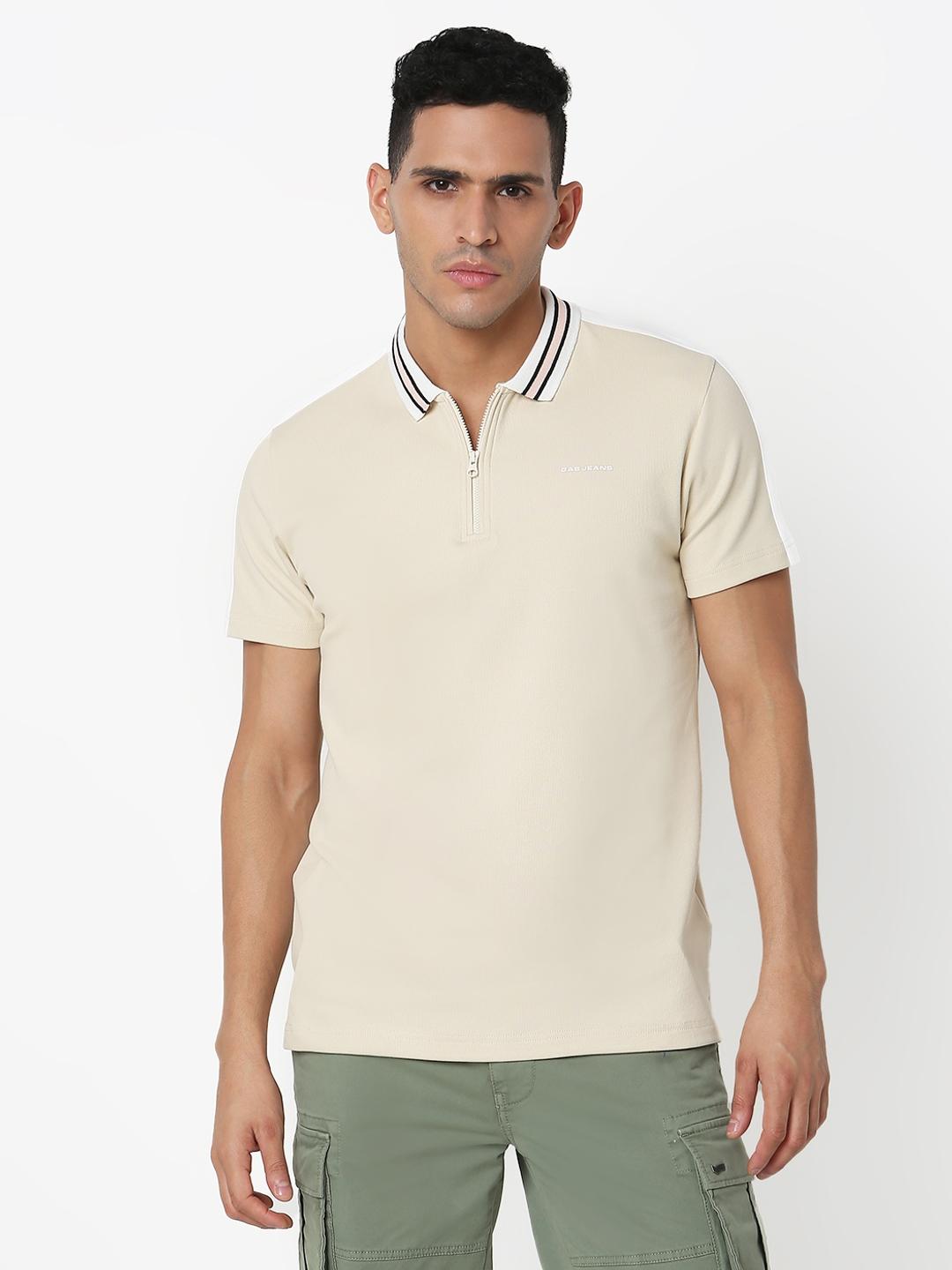 Regular Fit Solid Polo T-Shirt with Short Sleeve