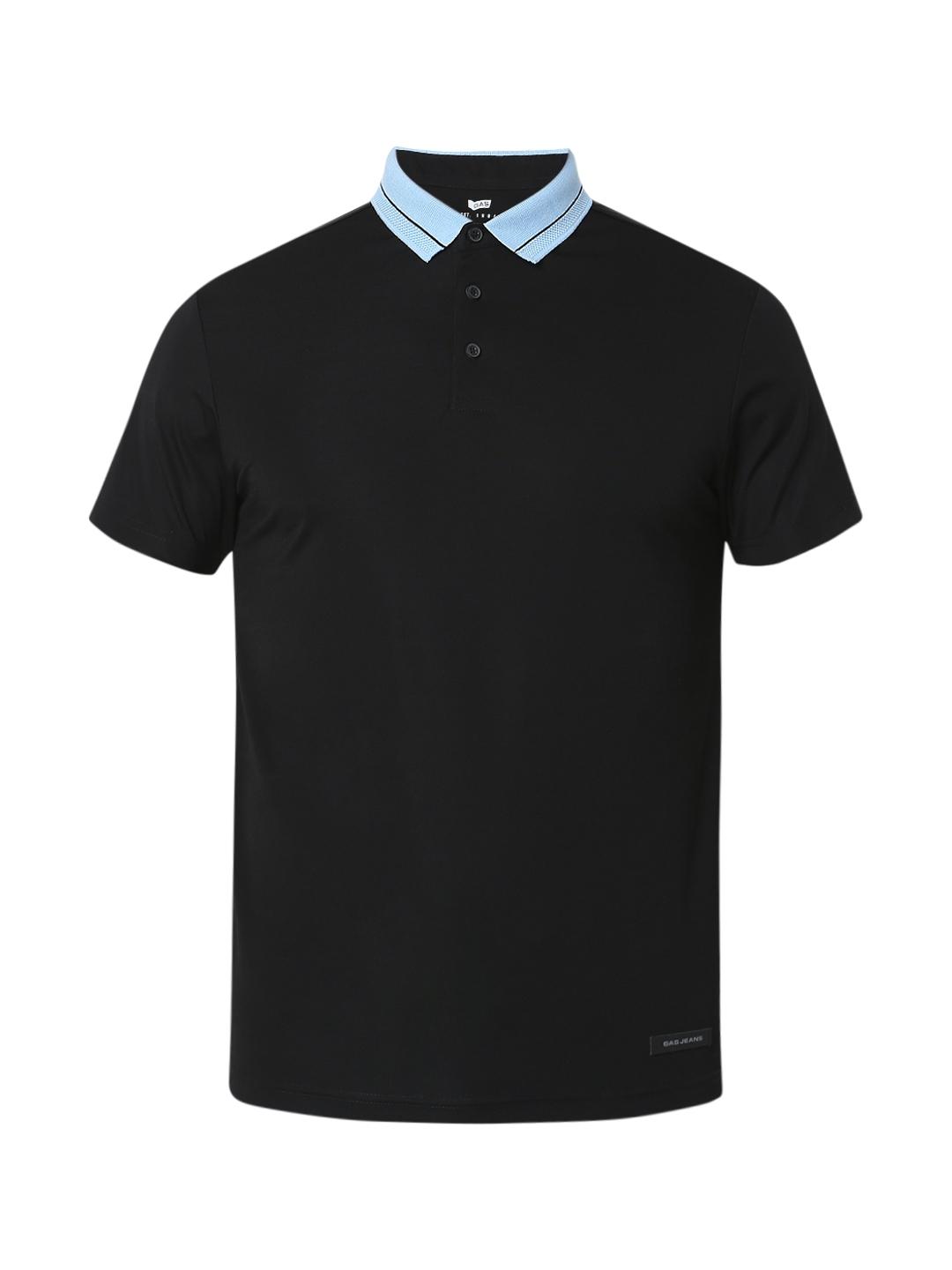 Slim Fit Solid Polo T-Shirt with Short Sleeve