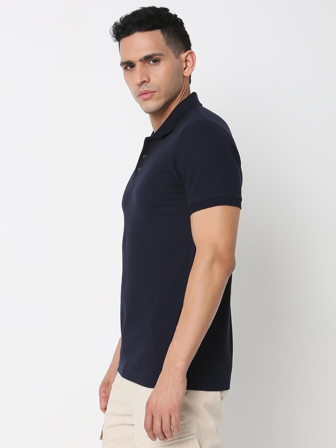 Regular Fit Solid Polo T-Shirt with Short Sleeve