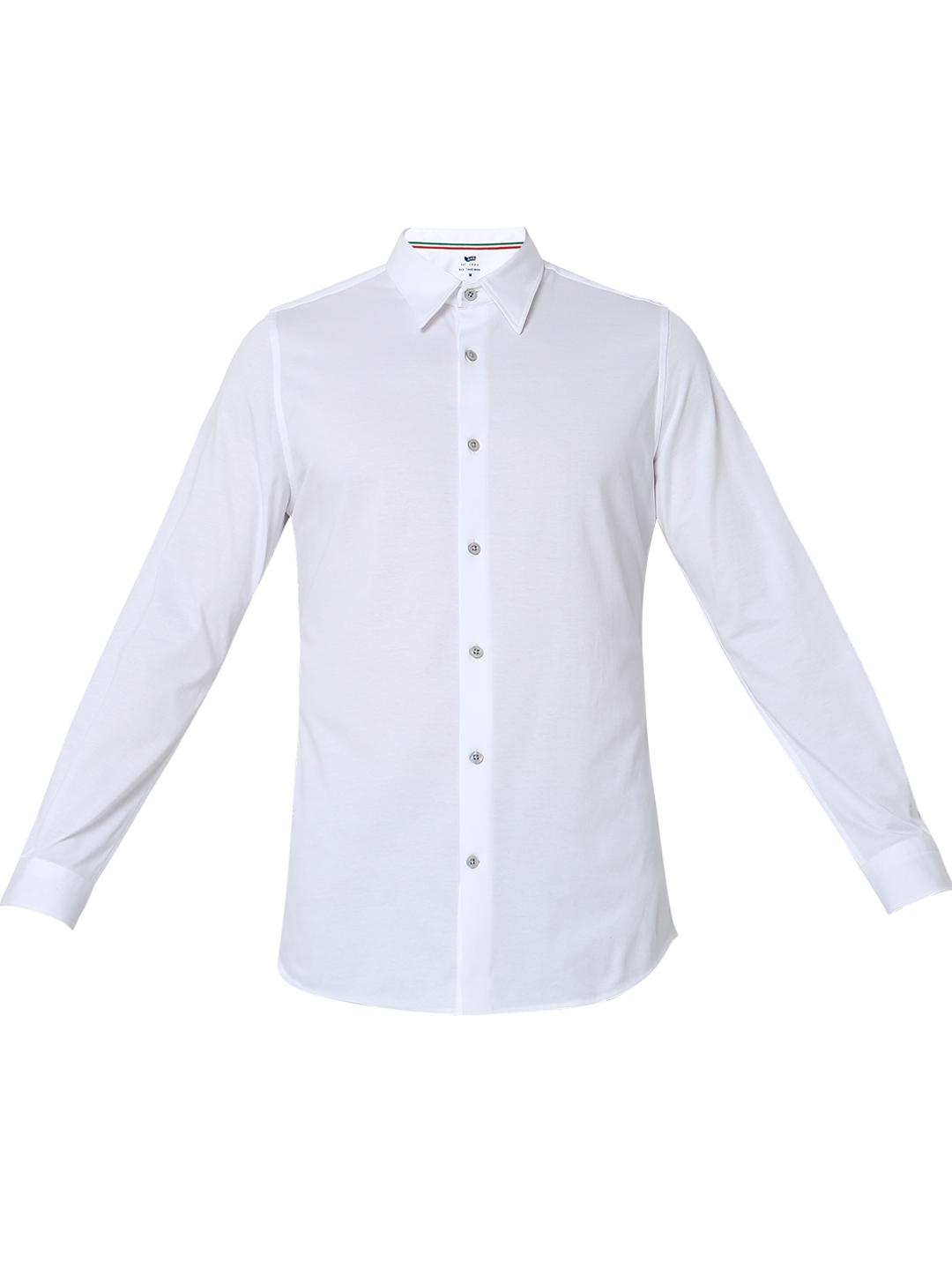 Slim Fit Solid Full Sleeve Shirt with Classic Collar