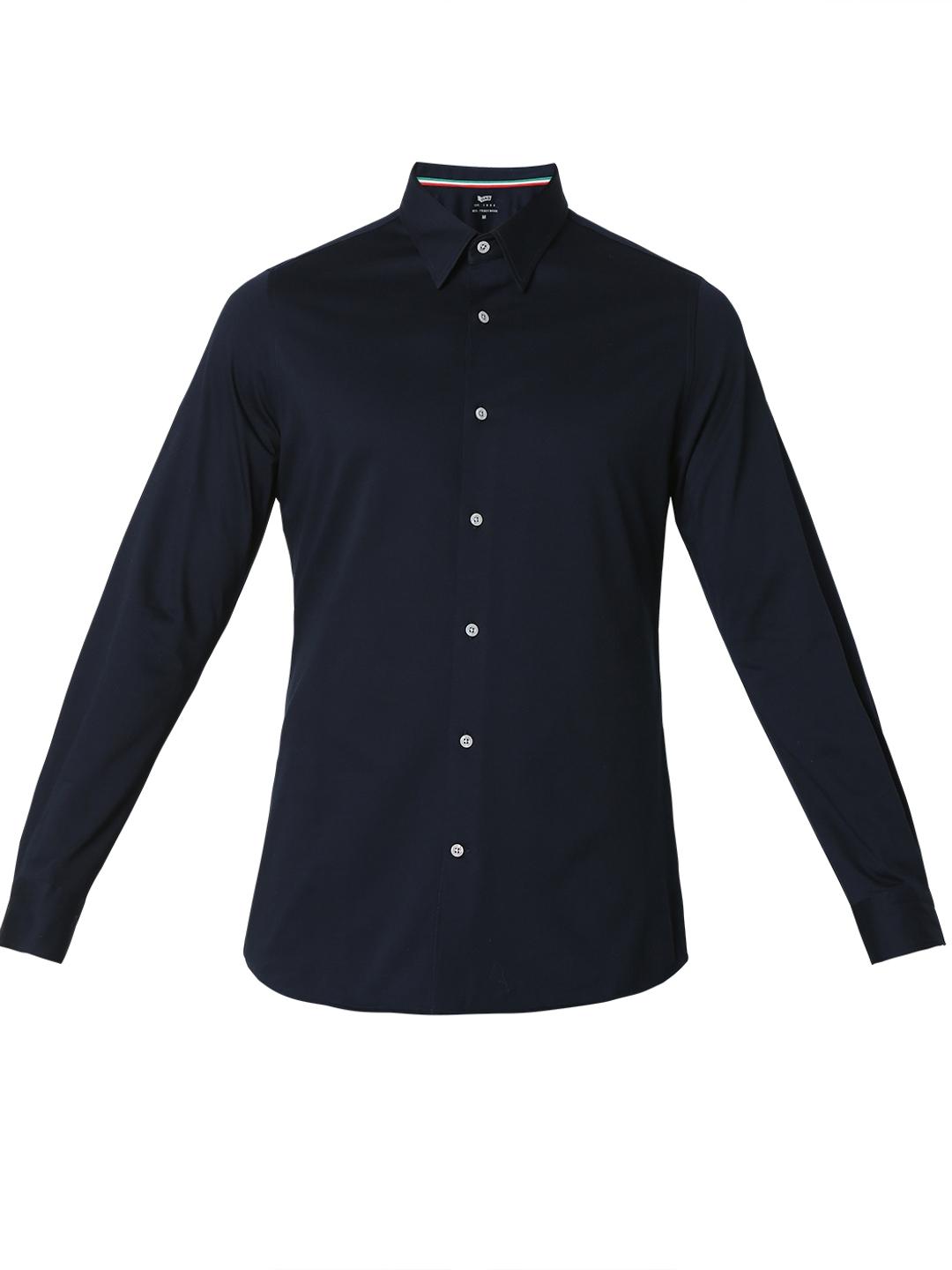 Slim Fit Solid Full Sleeve Shirt with Classic Collar