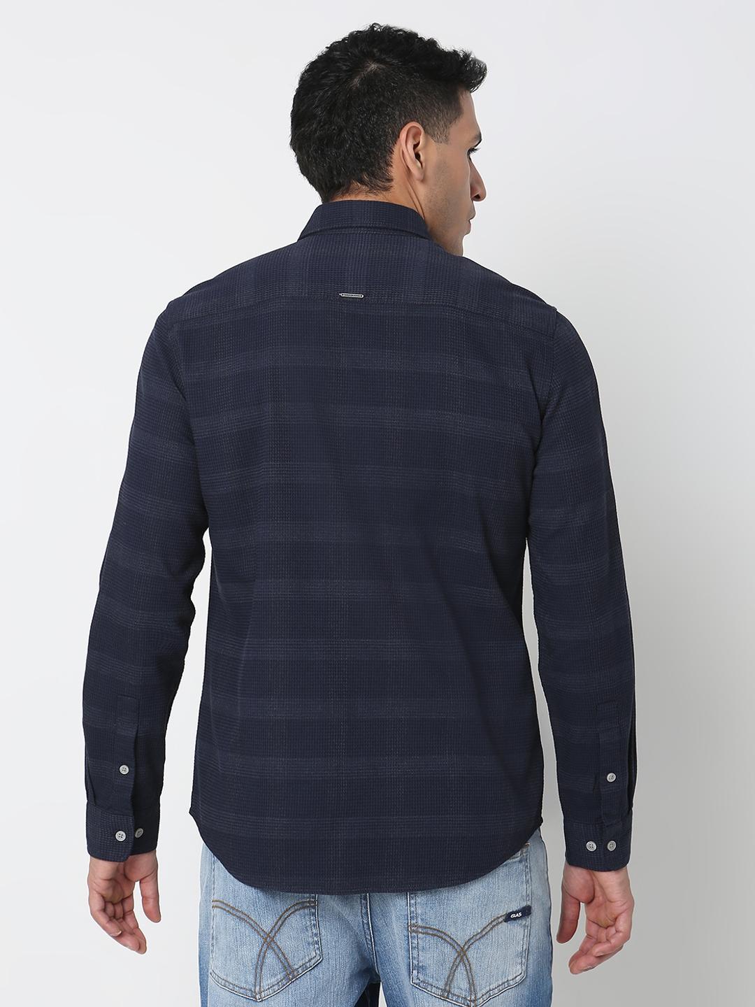 Regular Fit Checks Full Sleeve Shirt with Classic Collar