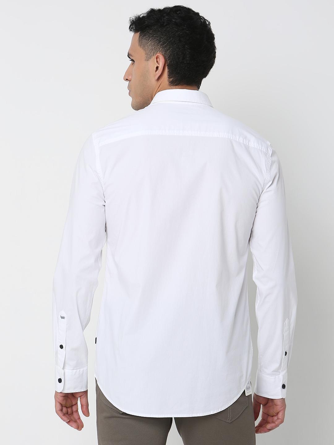 Slim Fit Solid Full Sleeve Shirt with Classic Collar