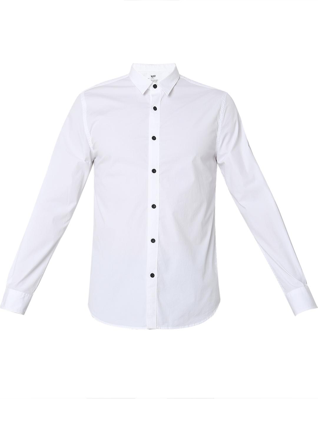 Slim Fit Solid Full Sleeve Shirt with Classic Collar