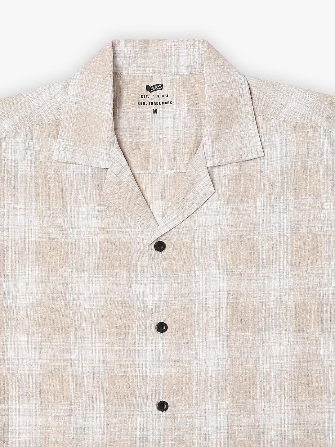 Regular Fit Checks Half Sleeve Shirt with Classic Collar