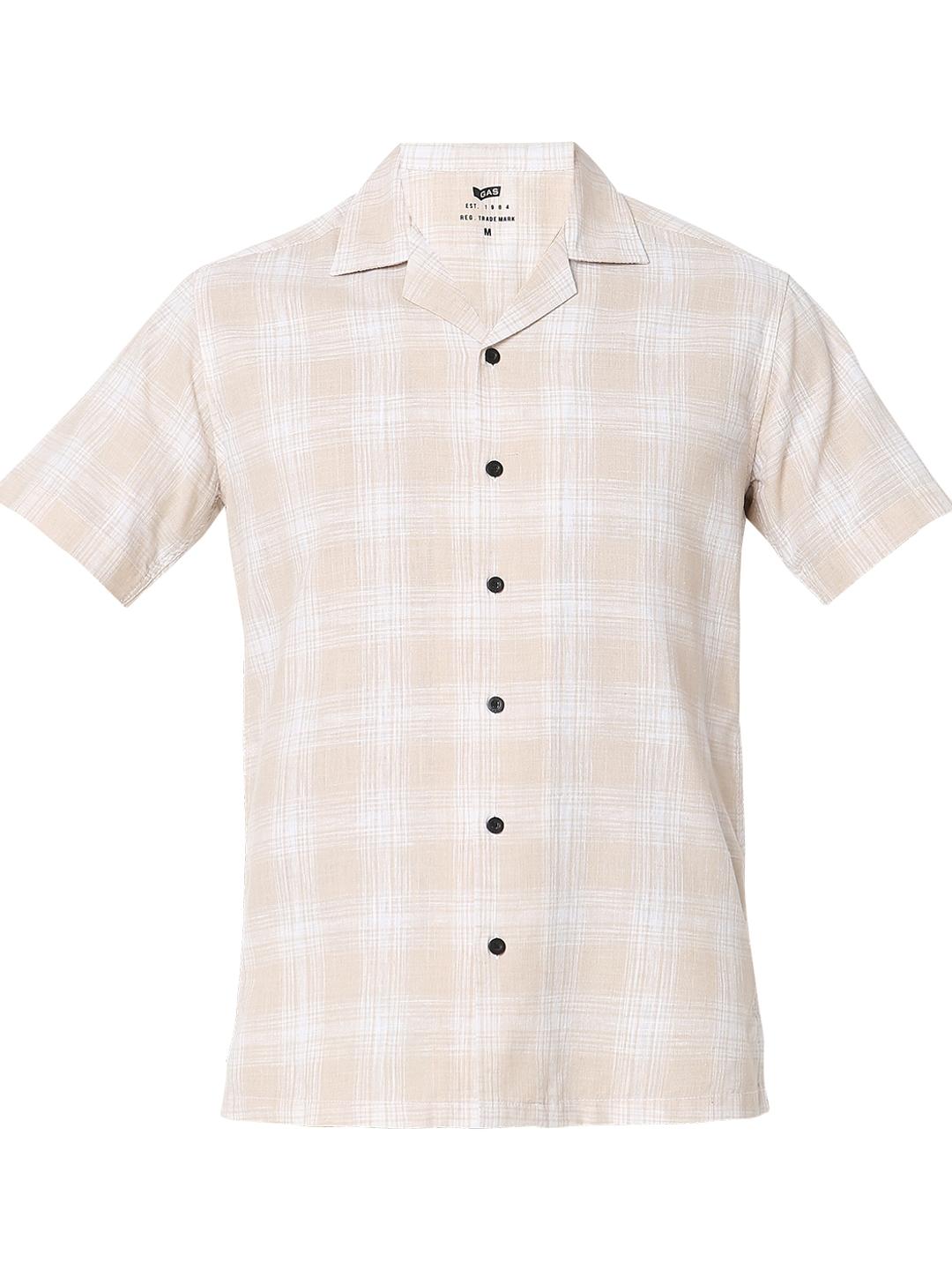 Regular Fit Checks Half Sleeve Shirt with Classic Collar