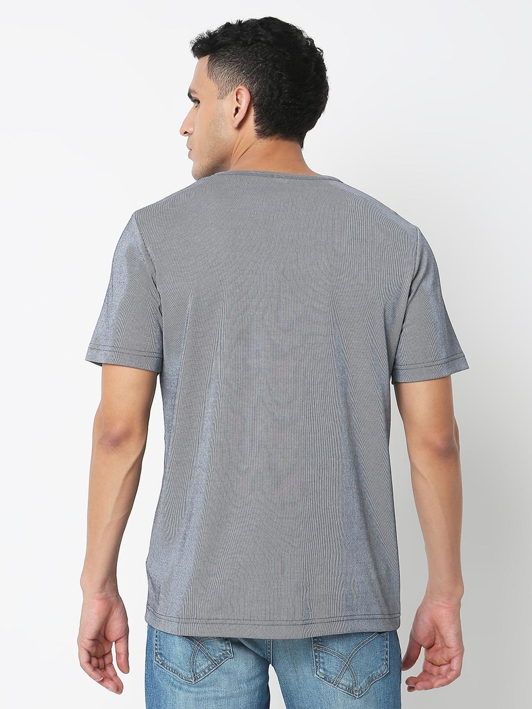 Regular Fit Solid Henley T-Shirt with Short Sleeve