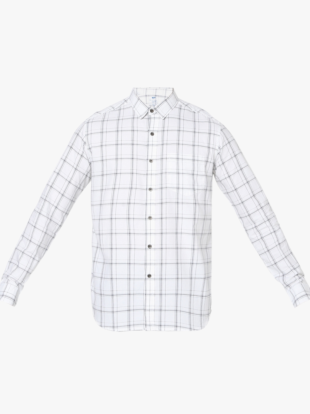 Checked Slim Fit Shirt with Patch Pocket