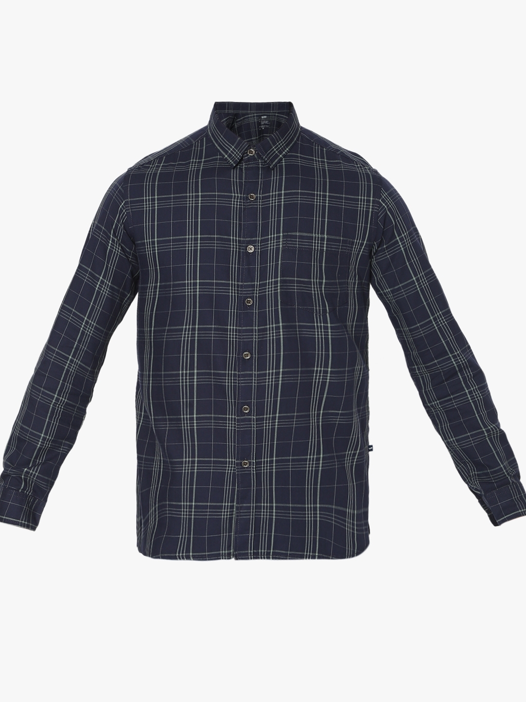 Checked Slim Fit Shirt with Patch Pocket