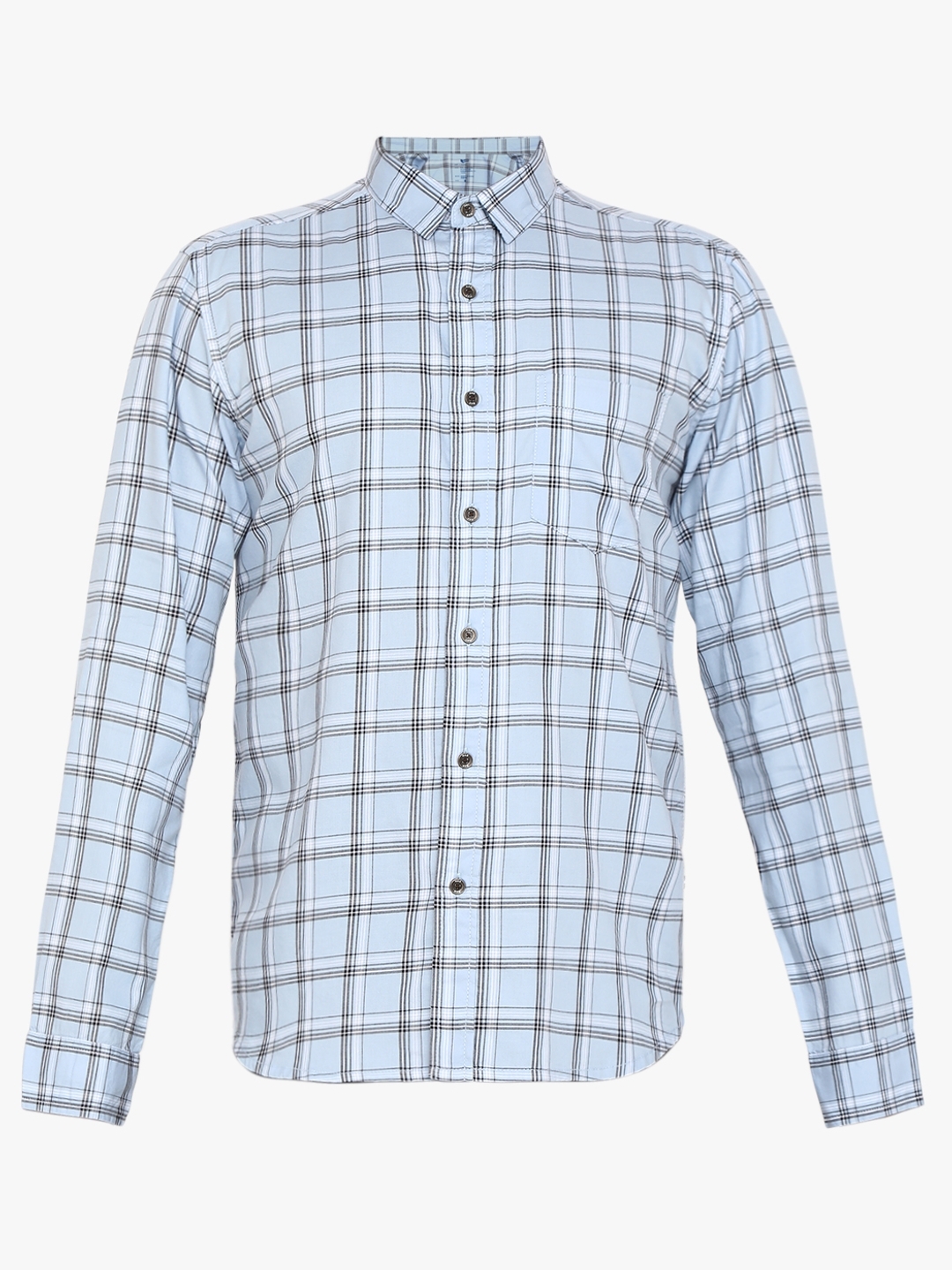 Checked Slim Fit Shirt with Patch Pocket