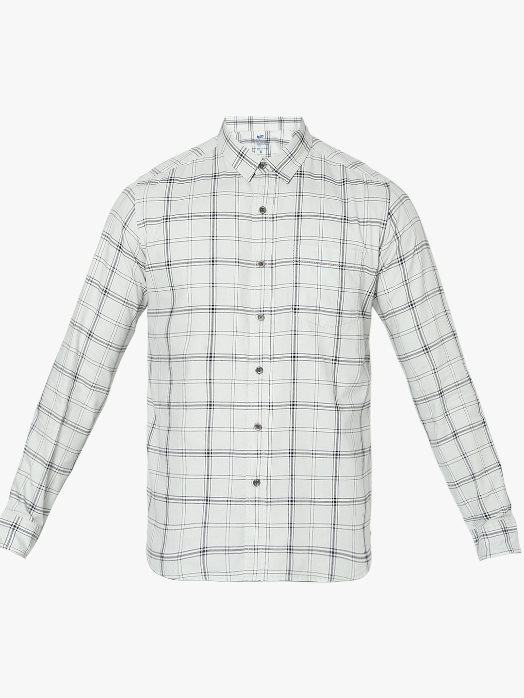 Checked Slim Fit Shirt with Patch Pocket