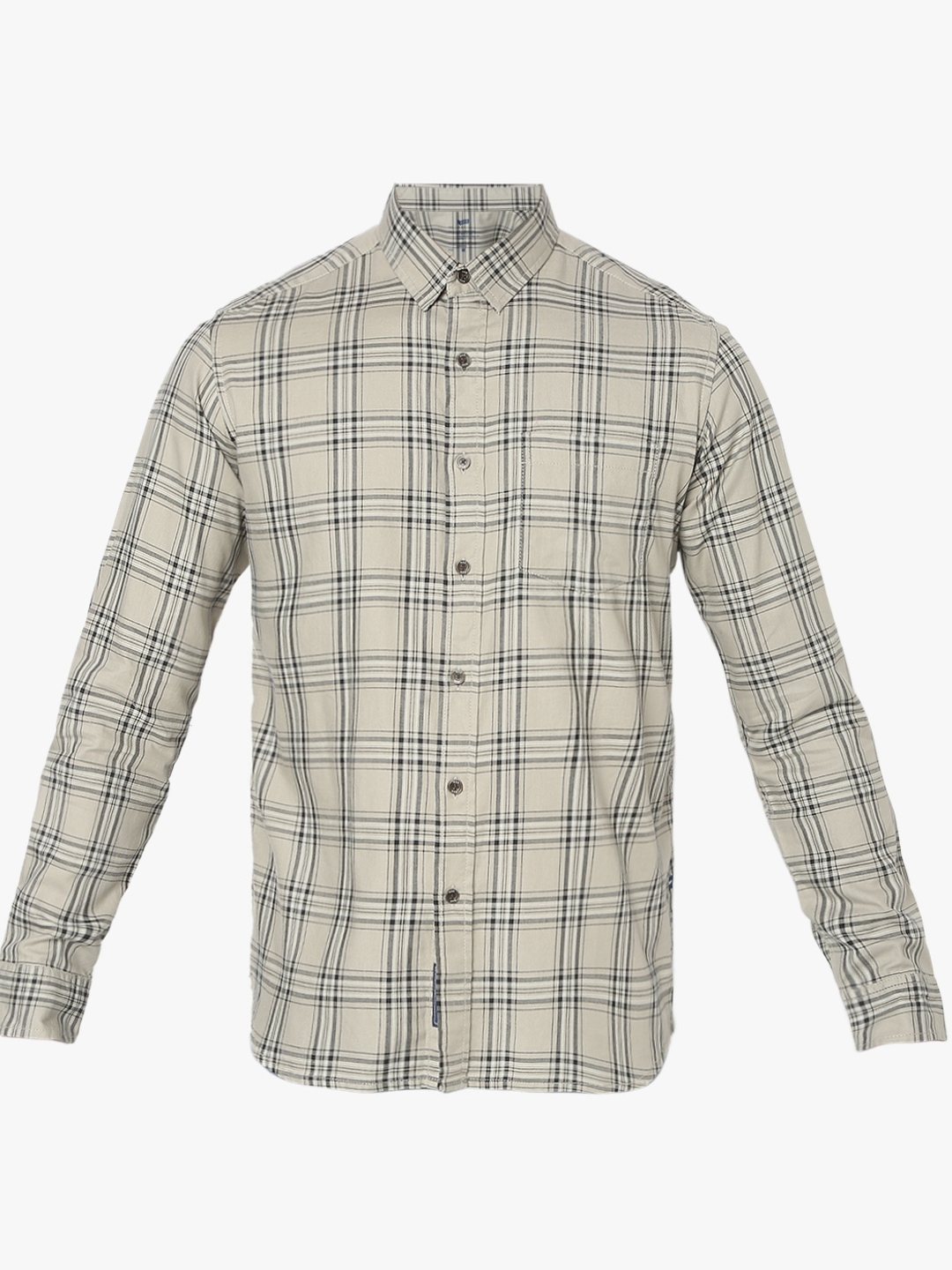 Checked Slim Fit Shirt with Patch Pocket