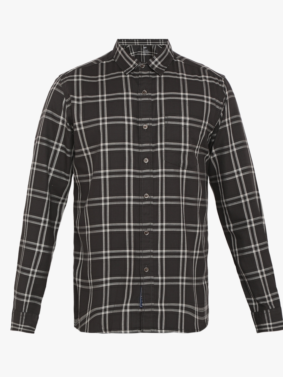 Checked Slim Fit Shirt with Patch Pocket